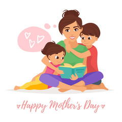 Mother's day greeting card template