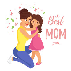 Mother's day greeting card template