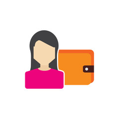 Wallet People Logo Icon Design