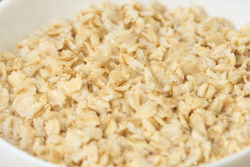 Useful tasty porridge. Oatmeal for breakfast. Dietary food