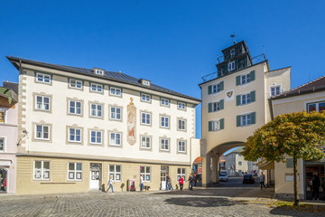 Fototapeta na wymiar Bad Tölz, Altstadt, Schlossplatz