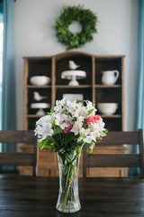 Bouquet of Flowers on DIning Room table