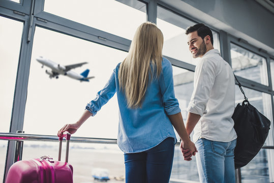 Couple In Airport