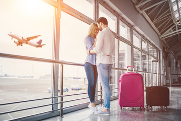 Couple in airport