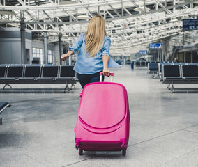 Young woman in airport