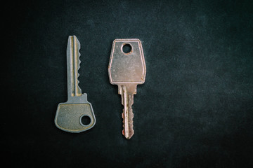 Key on black background