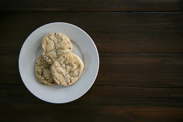 Three Cookies on plate
