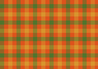 ガンクラブチェック- オレンジと緑