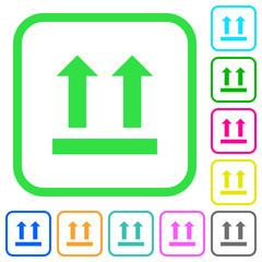 Side up sign vivid colored flat icons