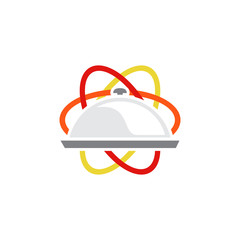 Food Science Atom Logo Icon Design