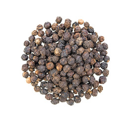 dried black pepper isolated on white background