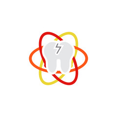 Dental Science Atom Logo Icon Design