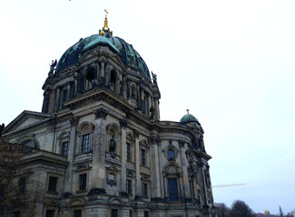 BERLIN, GERMANY - December 3, 2017: Berlin Cathedral (in German, "Berliner Dom") in winter