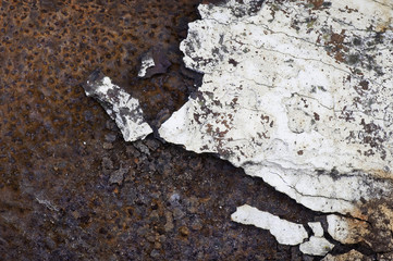 Abstract image of rusty metal falling apart