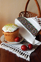 Festive Easter and the painted eggs