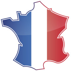 FRANCE TRICOLORE + REFLET