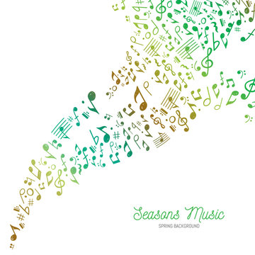 Music Background in Spring Colors