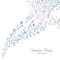 Music Background in Cold Winter Colors