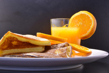 Sweet homemade pancake, breakfast