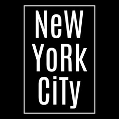 New York city. NY t-shirt print design and apparels graphic. Fashion typography, poster, banner. Vector illustration.