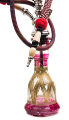 hookah with colored hoses attached