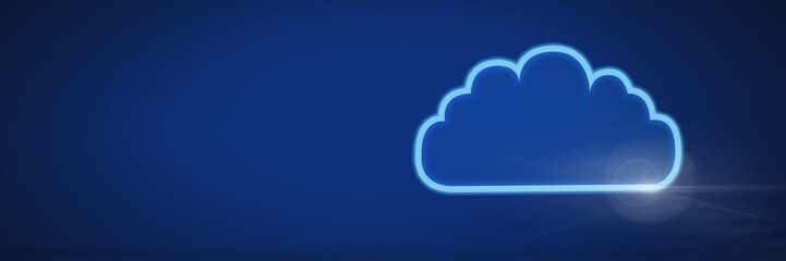 cloud icon with blue background