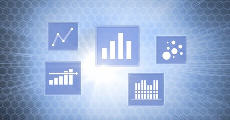 Business chart statistic icons