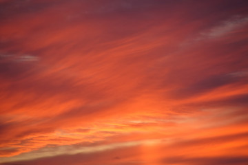 red sunset over County Galway Ireland