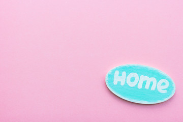 Home decor with the word home