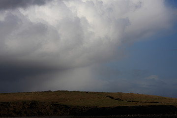 Westport Ireland , Islands over stormy clouds