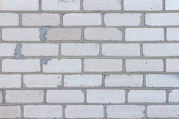 Old brick wall with cracks and scratches , background, texture