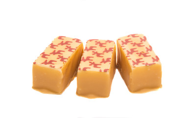 Christmas chocolate candies isolated