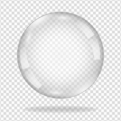 Water soap bubble with soft shadow