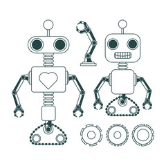 virtual reality technology set icons vector illustration design