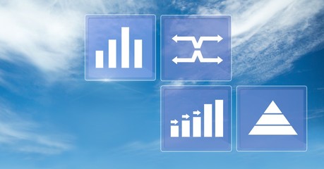 Business chart statistic icons