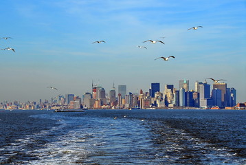 Fototapeta na wymiar The New York City. Skyline at afternoon
