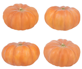 Fresh pumpkin isolated on white background with clipping path