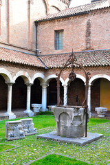cloister museum of the cathedral Ferrara Italy