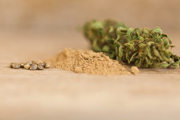Cannabis cbd hemp seeds flour