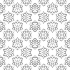 Gray seamless pattern on white background