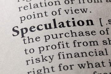 Obraz premium definition of speculation
