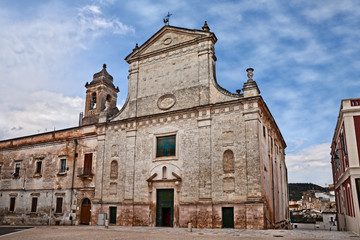 Fototapeta na wymiar Gravina in Puglia, Bari, Italy: the ancient church of San Giovanni Battista