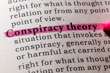definition of conspiracy theory - obrazy, fototapety, plakaty