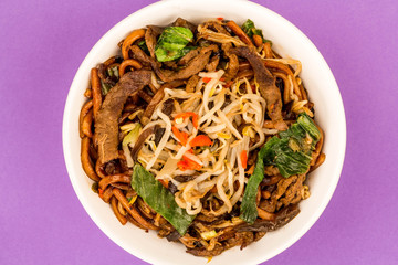 Chinese Style Wok Fried Shanghai Beef Noodles