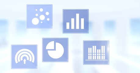 Business chart statistic icons