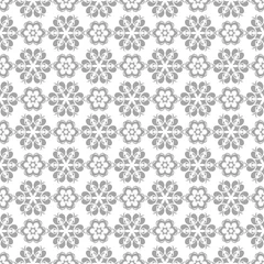 Tuinposter Gray seamless pattern on white background © Liudmyla