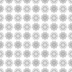 Naklejka na ściany i meble Gray seamless pattern on white background