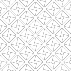 Gray on white geometric ornament. Seamless pattern