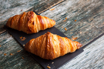 Tasty french croissants for breakfast