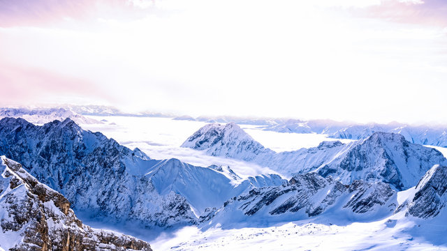 View from the Zugspitze, the top of Germany